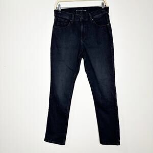 Mott & Bow Womens Boyfriend Jeans Skinny Leg Denim 5 Pockets Black Size 29x30
